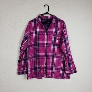 3/$15 Noble mount pink & purple pajama shirt size large
